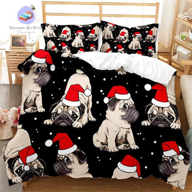 Housse de Couette Chien de Noel